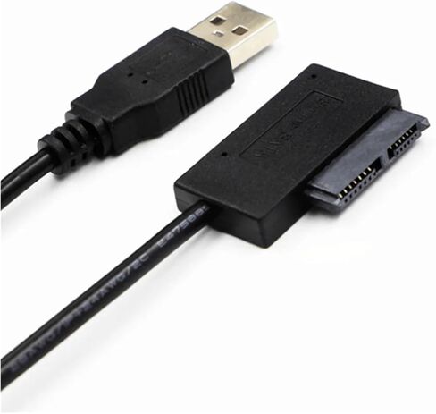 USB 2.0 to M1ni Sata II 7+6 13Pin Adapter Converter Cable for CD/DVD ROM Slimline Drive Converter HDD Caddy in Saudi Arabia