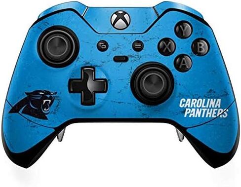 Skinit Decal Gaming Skin Compatible with Xbox One Elite Controller - Officially Licensed NFL Carolina Panthers Distressed Alternate Design in Saudi Arabia
