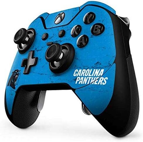 Skinit Decal Gaming Skin Compatible with Xbox One Elite Controller - Officially Licensed NFL Carolina Panthers Distressed Alternate Design in Saudi Arabia