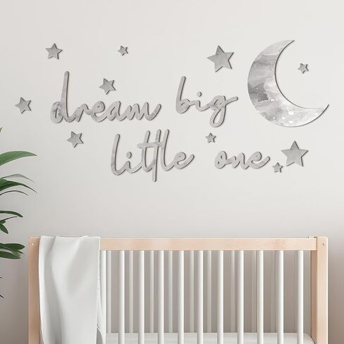 15 Pcs Dream Big Little One Wooden Nursery Wall Decor Boho Moon Stars Babyroom Wall Art Neutral Nursery Hang on Wall Sign for Boys Girls Bedroom Home Farmhouse Living Playroom in Saudi Arabia