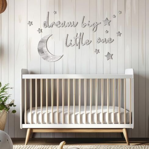 15 Pcs Dream Big Little One Wooden Nursery Wall Decor Boho Moon Stars Babyroom Wall Art Neutral Nursery Hang on Wall Sign for Boys Girls Bedroom Home Farmhouse Living Playroom in Saudi Arabia