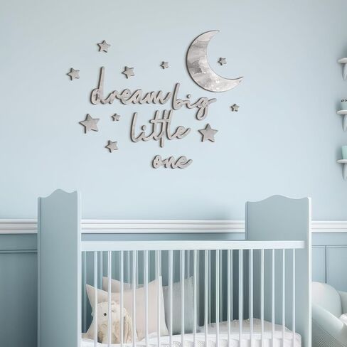 15 Pcs Dream Big Little One Wooden Nursery Wall Decor Boho Moon Stars Babyroom Wall Art Neutral Nursery Hang on Wall Sign for Boys Girls Bedroom Home Farmhouse Living Playroom in Saudi Arabia