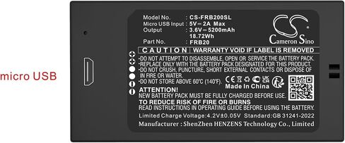 Replacement Battery for Im'ou Cell 2 Camera,PartNO FRB20 5200mAh 3.6V in Saudi Arabia