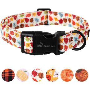 ARING PET St Patrick's Day Dog Collar-Cute Clovers Dog Collar, Adjustable Cotton Shamrock Pet Collar Trefoil Puppy Collars with Quick Release Buckle in Kuwait