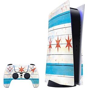 Skinit Skinit Gaming Gaming Skiner مع حزمة PS5 - Maryland Flag Dark Wood Design in Kuwait