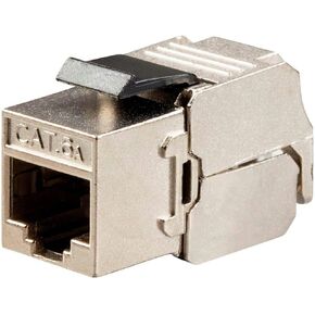 Monoprice Cat6A RJ-45 Keystone - Slim Type, 180-Degree, Shielded, Die Cast, Black - Entegrade Series in Kuwait