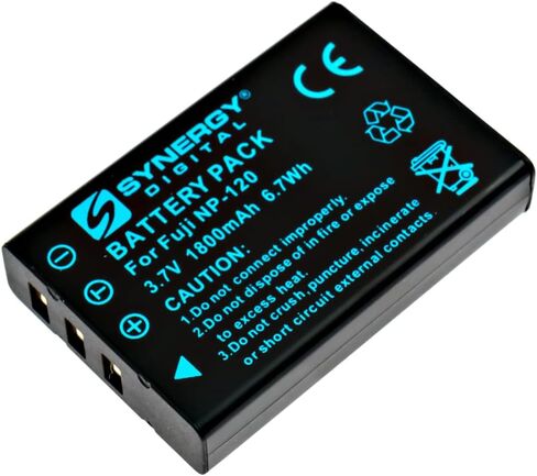Synergy Digital Camera Battery, Compatible with Aiptek DXG-595V Digital Camera, (li-ion, 3.7V, 1800 mAh) Ultra High Capacity, Replacement for Fuji NP-120 Battery in Saudi Arabia