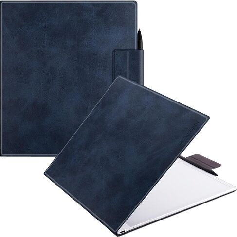 BOZHUORUI Slim Case for 13.3" Boox Note Max (2024) & 13.3" Boox Tab X C (2025) | Pen Clasp Design | Book Folio Style | with Sleep/Wake | Vegan PU Leather Ultra-Thin Magnetic SleepCover (Rock Black) in Kuwait