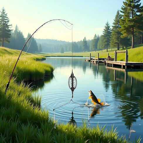 Carp Fishing Feeder Baits Cage, Spring Fish Feeder with Holder, Sinkers Cage Feeders Tackle Fishing Sinkers Weights Inline Methods Fishings Tackle Baits Cages Hook Rigs Set in Saudi Arabia