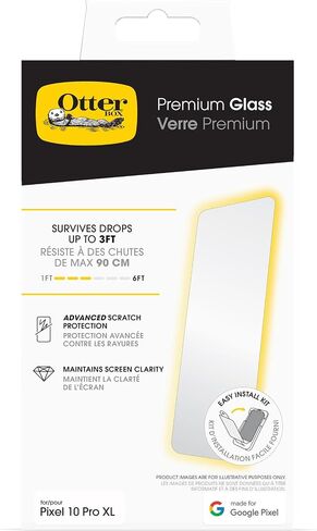 OtterBox Google Pixel 10 Pro XL Premium Glass, Scratch Protection, Flawless Touch Response, Easy Installation in Saudi Arabia