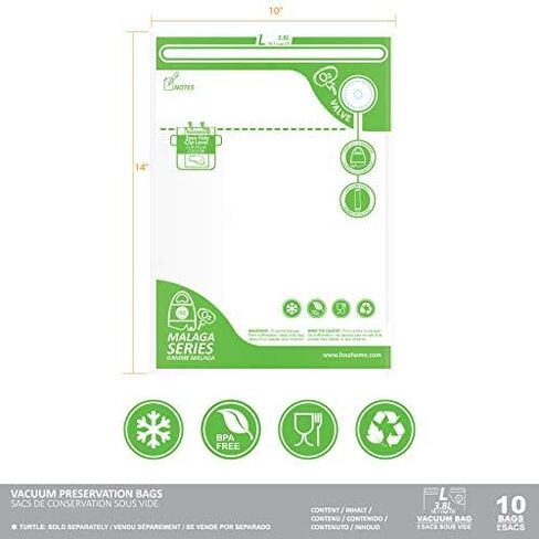 FOSA Reusable Vacuum Food Storage Bags Vacuum Zipper Bag, Small (6 x 10 inches), 20 pack in Saudi Arabia