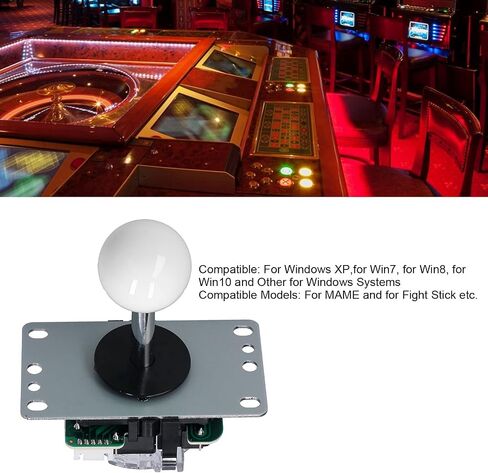 Leapiture Arcade Game Moverystick Kits ، Zero Delay Game DIY Kit Parts with Encoder Board 10 Buttons Bowluction for Mame (White2) in Saudi Arabia