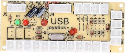 Leapiture Arcade Game Moverystick Kits ، Zero Delay Game DIY Kit Parts with Encoder Board 10 Buttons Bowluction for Mame (White2) in Saudi Arabia