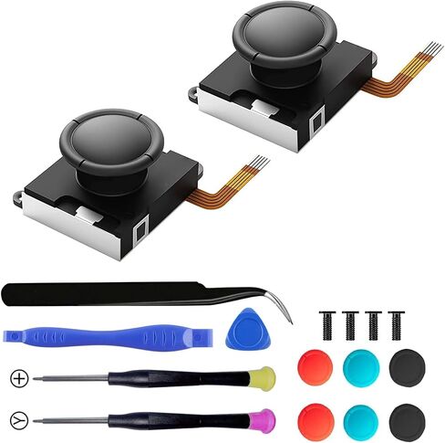 استبدال Lite عصا التحكم للتبديل لايت ، تحكم المقبض عصا التحكم في مفتاح LCD / OLED JOY CON & SWITCH LITE التناظرية ملحقات مجموعة أدوات الإكسسوارات y1.5 / +1.5 مفك البراغي وأغطية عصا اللون in Kuwait