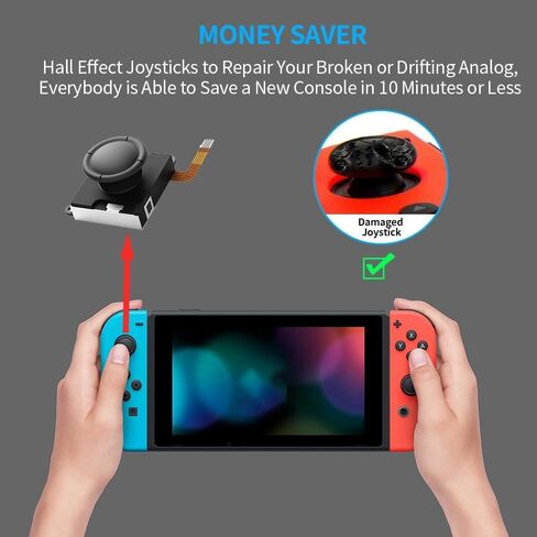 استبدال Lite عصا التحكم للتبديل لايت ، تحكم المقبض عصا التحكم في مفتاح LCD / OLED JOY CON & SWITCH LITE التناظرية ملحقات مجموعة أدوات الإكسسوارات y1.5 / +1.5 مفك البراغي وأغطية عصا اللون in Kuwait