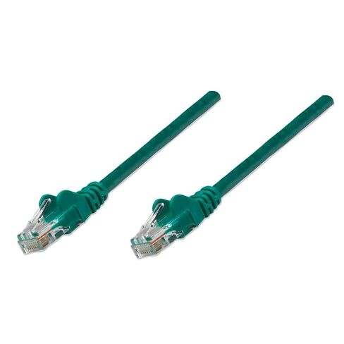 Intellinet (10 pack Bundle) Cable ، CAT5E ، UTP RJ-45 Male/RJ-45 Male ، 1.0 M (3 ft.) Green (318945-10pk) in Kuwait