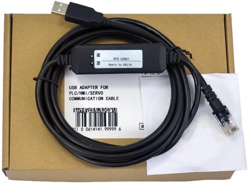 VFD-USB01 Compatible Inverter Debugging Communication Download Cable Industrial Grade Dual Chip Design 6P6C Plug 3 Meters in Saudi Arabia