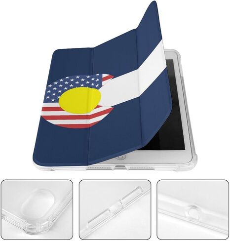 United States Colorado Flag Case with Pen Pend Slim Lightweight Trifold Stand متوافق مع iPad Mini 4/5/6 Mini6 （8.3in） in Kuwait