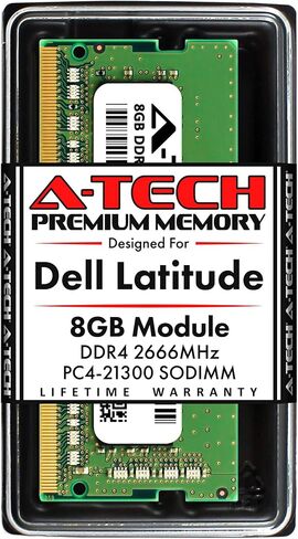 A-Tech 8GB RAM لـ Dell Latitude 5510 ، 5410 ، 5310 ، 3510 ، 3410 | DDR4 2666MHz SODIMM PC4-21300 وحدة ترقية ذاكرة الكمبيوتر المحمول in Saudi Arabia
