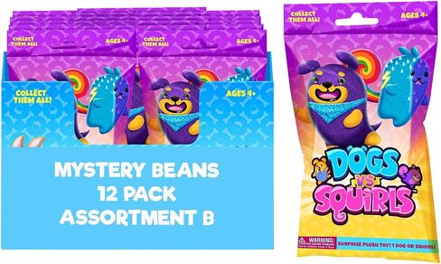 Dogs vs Squirls - Mystery Bag - 12pk Assortment C - 4" Amazon Exclusive Super-Soft & Bean-Filled Plushies! Collect These as Stocking Stuffers! Great for Advent Calendars-Great for Kids, Boys, & Girls! in Kuwait