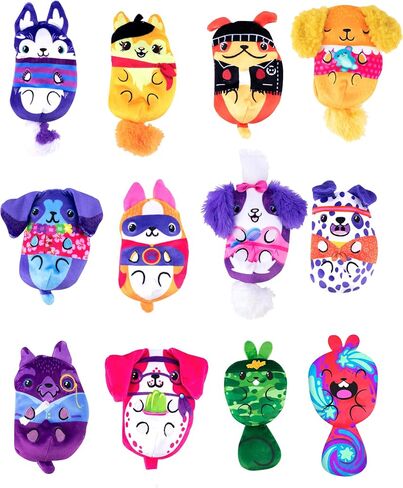 Dogs vs Squirls - Mystery Bag - 12pk Assortment C - 4" Amazon Exclusive Super-Soft & Bean-Filled Plushies! Collect These as Stocking Stuffers! Great for Advent Calendars-Great for Kids, Boys, & Girls! in Kuwait