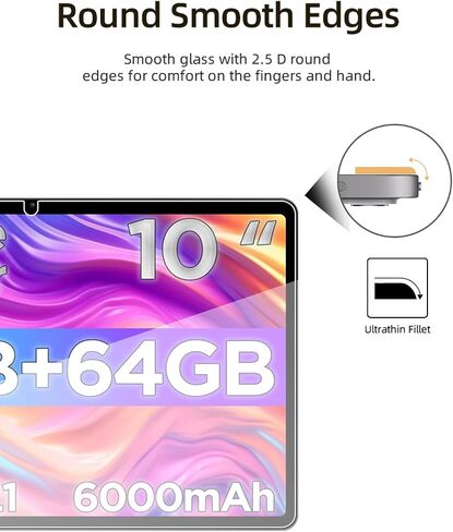 واقي الشاشة للاتصالات CTAB CTAB 10 10.1 بوصة Android 15 Tablet ، HD HD Scratch Resistant Glass Film For Callsky-Tab CTAB 10 Drop Protection ، Touch Contensive ، Anti-Pingerprint ، 1 Pack. in Kuwait