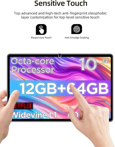 واقي الشاشة للاتصالات CTAB CTAB 10 10.1 بوصة Android 15 Tablet ، HD HD Scratch Resistant Glass Film For Callsky-Tab CTAB 10 Drop Protection ، Touch Contensive ، Anti-Pingerprint ، 1 Pack. in Kuwait