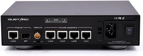 Gustard N18 Pro Hifi Audio Network Switch - 1*SFP + 1*10/100/1000M واجهة Ethernet التكيفية + 1*10M BNC (Silver) in Saudi Arabia