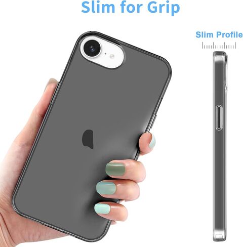 متوافق مع حالة iPhone 16E CASE واضحة وشفافة ناعمة مقاومة للصدمات واقي من الحماية الرقيقة النحيفة الغطاء لمدة 16 هـ 6.1 بوصة ، واضحة in Kuwait