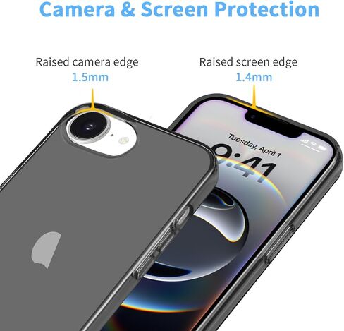 متوافق مع حالة iPhone 16E CASE واضحة وشفافة ناعمة مقاومة للصدمات واقي من الحماية الرقيقة النحيفة الغطاء لمدة 16 هـ 6.1 بوصة ، واضحة in Kuwait