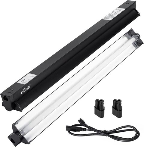 Oiibo Reptile T5 UVB Lighting Combo Kit, Reptile Light Fixture with 24W Fluorescent 5.0 UVB Light Bulb for Reptiles High Output T5 HO UVB Reptile Light in Kuwait