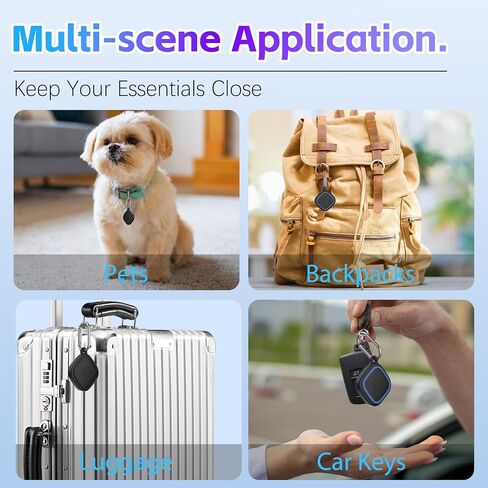 2-Pack Silicone Case for Tile Mate (2024/2022), Rugged Full Protective Cover for Tile Life360 Mate Tracker Anti-Slip Soft Tlie Mate Holder with Key Ring for Keys, Bag, Luggage, Pets (Black+Blue) in Saudi Arabia