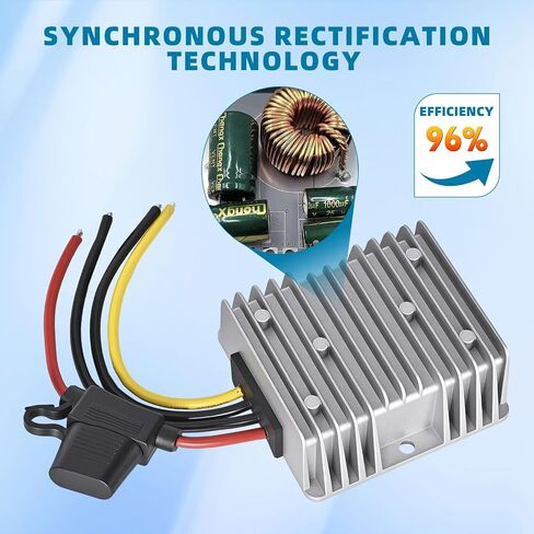 48V 36V to 12V DC Voltage Converter 20A 240W Waterproof Step Down Converter for Golf Cart, Voltage Regulator Reducer Transformer with Fuse in Saudi Arabia