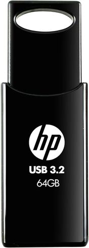 HP 712w USB 3.2 Gen 1 Flash Drive 64GB Black Up to 120MB/s Read Speed in Saudi Arabia