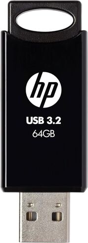 HP 712w USB 3.2 Gen 1 Flash Drive 64GB Black Up to 120MB/s Read Speed in Saudi Arabia