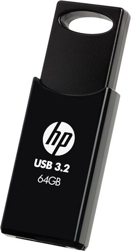 HP 712w USB 3.2 Gen 1 Flash Drive 64GB Black Up to 120MB/s Read Speed in Saudi Arabia