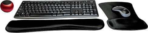 Logitech MK270 Wireless Keyboard & Mouse Combo Active Lifestyle Travel Home Office Must-Have Modern Bundle with Mini Portable Wireless Bluetooth Speaker, Gel Wrist Pad & Gel Mouse Pad in Saudi Arabia