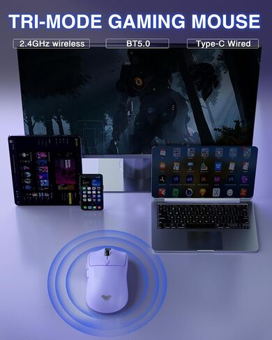 Aula Wireless Keyboard و Mouse Combo ، F108 Full Size Mechanical Keyboard SC580 Tri-Mode Mouse in Saudi Arabia