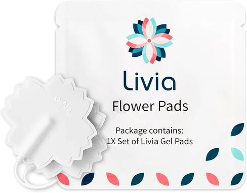 Livia Gel Pads, 6-Month Supply - Stick-on Pads for Period Cramps - Requires Livia Menstrual Pain Relief Device for Period Cramps - Made for Sensitive Skin - Each Pair Lasts One Full Menstrual Cycle in Kuwait
