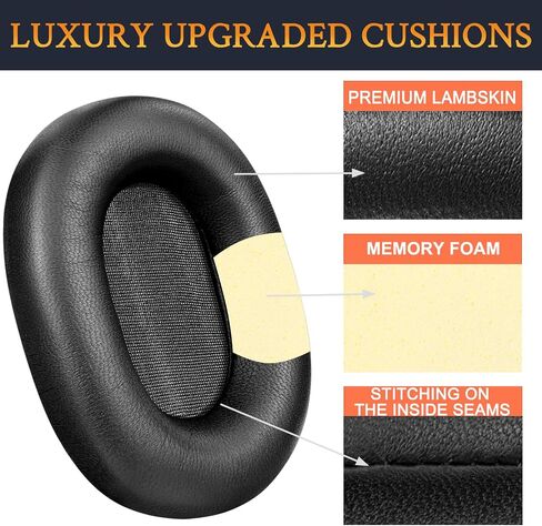 Soulwit Lambskin استبدال أسماء الأذن لـ Sony WH -1000XM5 (WH1000XM5) إلغاء الضوضاء سماعات الرأس ، وسائد منصات الأذن مع الحملان الأكثر ليونة ، ورغوة عزل الضوضاء ، وسمك إضافي - فضية رائعة in Saudi Arabia