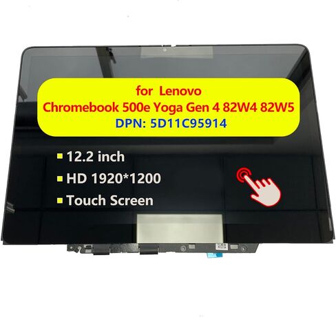 استبدال Lenovo Chromebook 500e Yoga Gen4 Laptop Touchscreen Display LCD Touch Screen Module Assigbly مع الإطار 5D11C95914 in Saudi Arabia