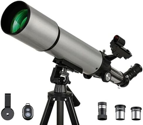 تلسكوب ، Galaeyes 90mm Aperture 600mm FL ، تلسكوب للبالغين عالي الطاقة ، AZ المعدنية والفولاذ المقاوم للصدأ ، APPER APPLED و PHONE ADAPTER ، APERTURE 90MM in Kuwait