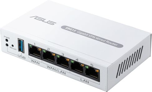 ASUS ExpertWiFi EBG15 Gigabit VPN Wired Router, up to 3 WAN ethernet Ports + 1 USB WAN, IPS Intrusion Prevention (Renewed) in Saudi Arabia