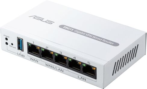 ASUS ExpertWiFi EBG15 Gigabit VPN Wired Router, up to 3 WAN ethernet Ports + 1 USB WAN, IPS Intrusion Prevention (Renewed) in Saudi Arabia