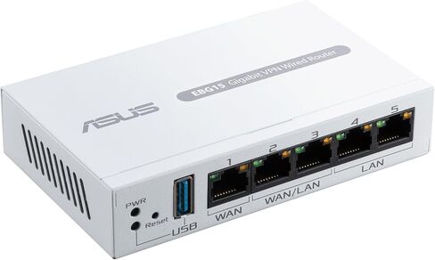 ASUS ExpertWiFi EBG15 Gigabit VPN Wired Router, up to 3 WAN ethernet Ports + 1 USB WAN, IPS Intrusion Prevention (Renewed) in Saudi Arabia