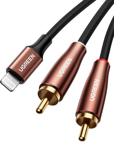 UGREEN RCA Cable MFi Certified Lightning to RCA Cable for iPhone Splitter Audio Cord Y Adapter Hi-Fi Sound Stereo Connector Compatible with iPhone 13 Mini Pro Max 12 iPad MP3 Speaker 3FT in Saudi Arabia