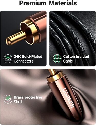 UGREEN RCA Cable MFi Certified Lightning to RCA Cable for iPhone Splitter Audio Cord Y Adapter Hi-Fi Sound Stereo Connector Compatible with iPhone 13 Mini Pro Max 12 iPad MP3 Speaker 3FT in Saudi Arabia