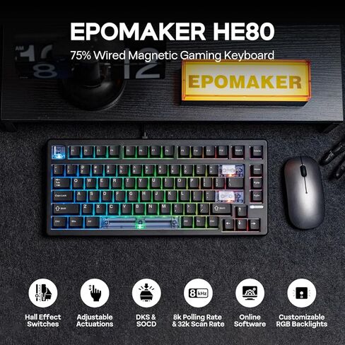 HE80 Hall Effect Gaming Keyboard+SC800 Wireless Gaming Mouse in Saudi Arabia