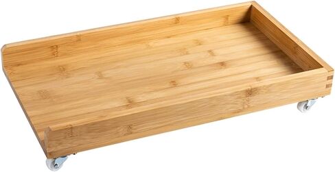 CPU Stand Bracket Bracket PC CART Wood CPU Tower ، برج سطح المكتب المتنقل ، مع الحاجز ، مع 4 عجلات من برج الكمبيوتر حامل in Saudi Arabia