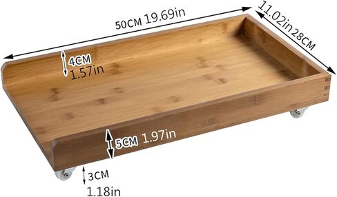 CPU Stand Bracket Bracket PC CART Wood CPU Tower ، برج سطح المكتب المتنقل ، مع الحاجز ، مع 4 عجلات من برج الكمبيوتر حامل in Saudi Arabia